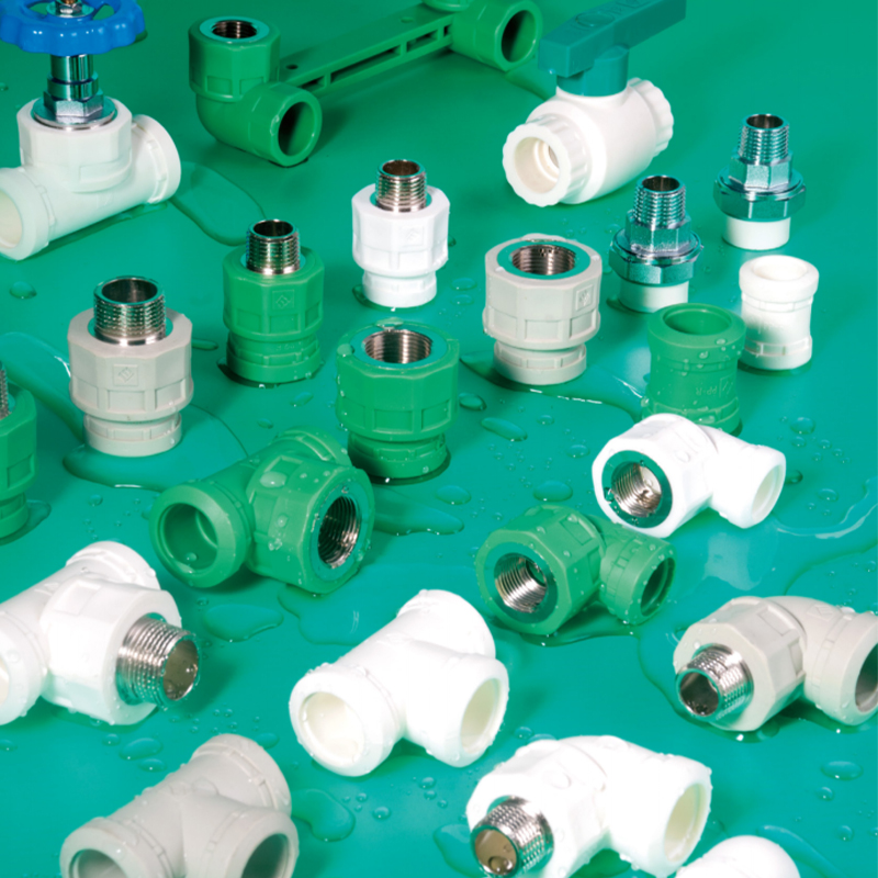 PPR hot and cold water pipes and fittings